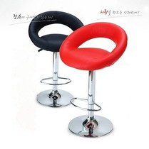 Two Korean leather bar chairs cash register chair front desk chair high stool soft bag backrest bar chair is Zhejiang province