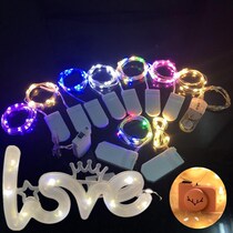 LOVE cake light letter copper wire string light music song lamp with romantic light string gift box bouquet decorated with colorful lights