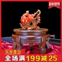 Chicken winged Wood high base solid wood round crafts ornaments strange stone head vase fish tank flower bonsai wooden pallet rack