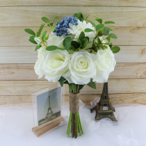 Sen Department of White Roses Holding Flowers Photo Studio Wedding Photography Props Bride Wedding Photo Collection Certificate Marriage Holding Bouquet