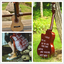 Travel photography art wedding photography props English letter acoustic guitar studio creative shooting big guitar decoration ornaments