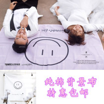 Wedding brigade shooting location photo props Smil smiling face scenery cloth couple photo creative funny ins photo background