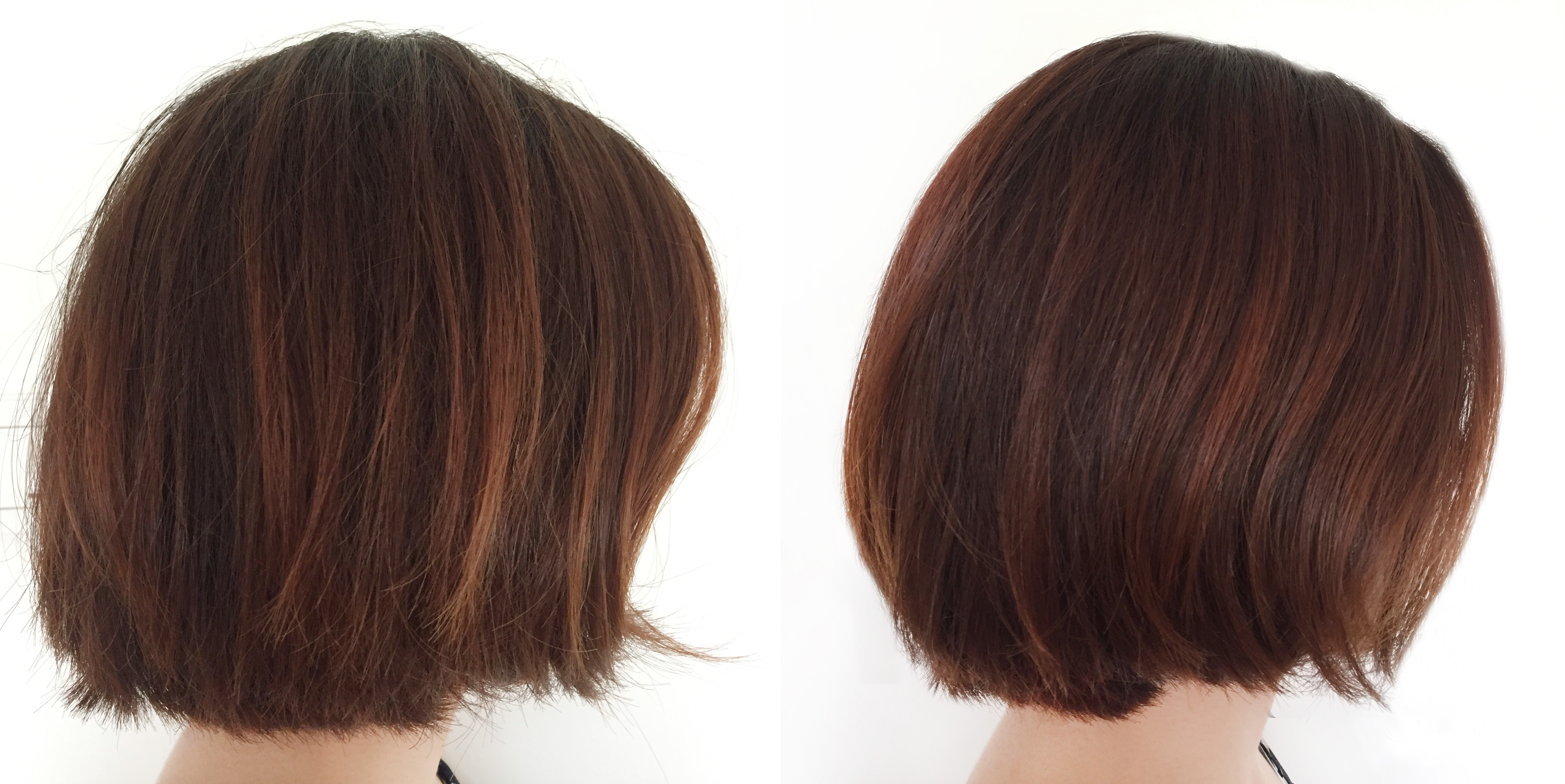 相比用之前的像钢丝球一样炸毛的粗硬狮子头,用完之后头发柔顺了不少