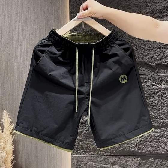 Quick -dry Japanese shorts men's summer thin tide brand sports pants feel wearing five -point casual beach pants men Quick -dry Japanese shorts men's summer thin tide brand sports pants feel wearing five -point casual beach pants men