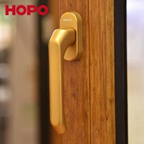 HOPO Haobo broken bridge aluminum alloy casement window handle PH108 screen window handle flat push pull square shaft handle