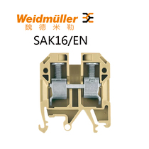 Original Weidmiller SAK16 EN rail type straight-through terminal block 0339760000