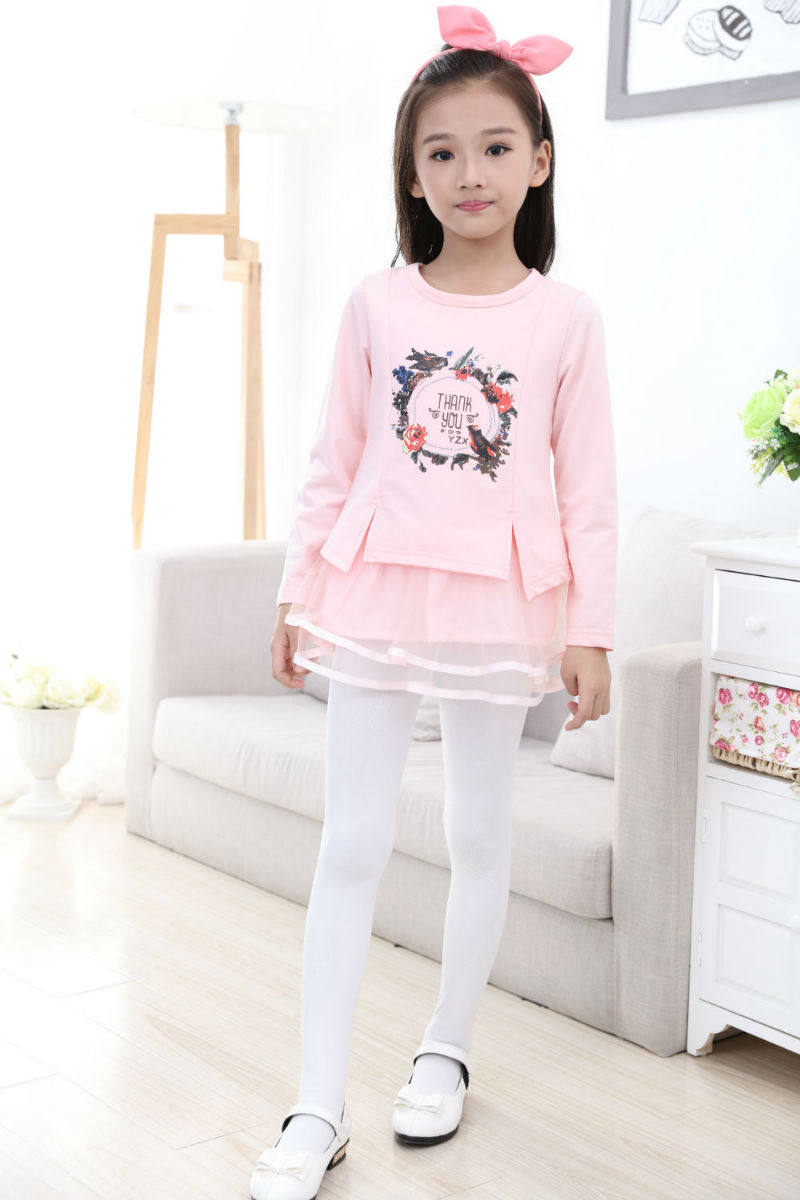 纯棉女童连裤袜秋冬加厚宝宝舞蹈袜子白色女童打底裤加绒儿童春款