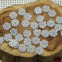 Natural Emerald A Goods Transfer Flowers DIY Handmade Accessories Bracelet Accessories Loose Beads Jade Small Flower hollow beads Hollow Flowers