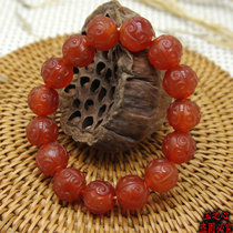 Natural Old Agate Transit Pearl Bracelet Red Back Tattoo Pearl Manau Bracelet With Male And Female Transhipment Red Beads Handmade Accessories