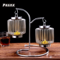 Creative Stainless Steel Bar candlestick candlestick Chinese - style lantern candlestick restaurant accessories