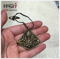 Edge Raw Buddha Nepal Handmade Pure Bronze Eight Auspicious Sea Snail Pendant Pendant Buddha Pearl Accessories
