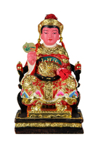 Haixin Buddha stately buddha statue Taiwan color gold resin Buddha statue resin sitting Xian Ma Xian Gu 8 inches