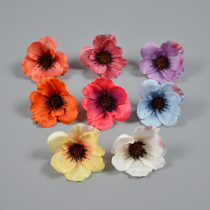 Simulated autumn poppy flowers hand diy chest head wrist flower by sea shoot props Yu beauty flower