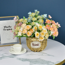 Simulation Korean-style Jaw-Chrysanthemum flower bouquet living room dining table placed simulation flower DIY garden hat decoration shooting props