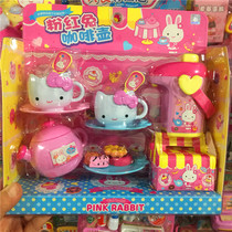 Childrens family home girl emulation toy coffee maker can add water toy suit teapot café bread maker