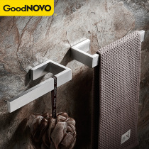 Towel rack non-perforated toilet 304 stainless steel hanging bar bathroom creative toilet wall-mounted towel bar towel ring
