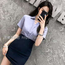 Shirt Woman Summer Thin career Shirt dress Working clothes Temperament Goddess Van Famous summer shirt suit