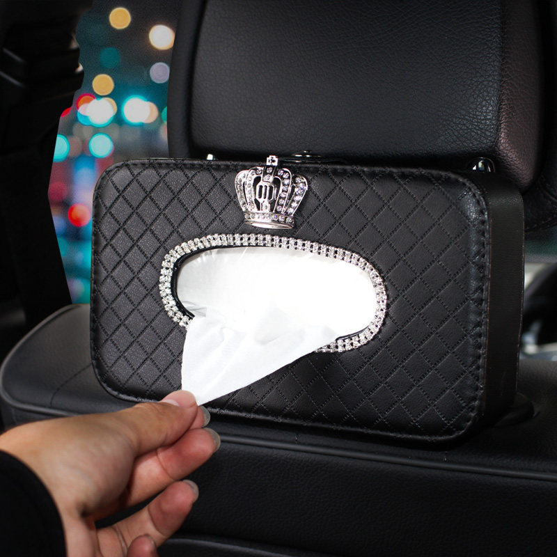 tissue box for car car camellia drawer car seat paper towel drawer car napkin carton interior female
