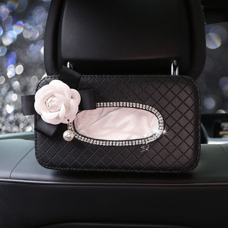 tissue box for car car camellia drawer car seat paper towel drawer car napkin carton interior female