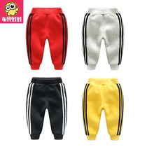 Mens and womens childrens fleece pants Childrens sports pants Sweater pants Childrens casual pants Baby pants 2021 autumn and new