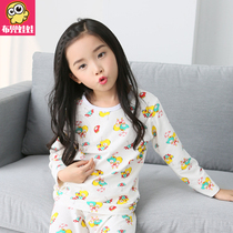 Childrens underwear set Boys autumn clothes autumn pants baby small and large girls childrens clothing home clothing pajamas spring and autumn thin models