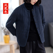 Cotton and linen cotton coat womens short winter thickened jacket 2020 new loose Korean version of winter clothes mom cotton clothes small quilted jacket