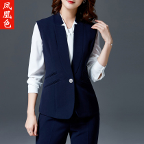 Phoenix color suit vest women 2021 new fashion autumn dress slim sleeveless cardigan waistcoat women size thin