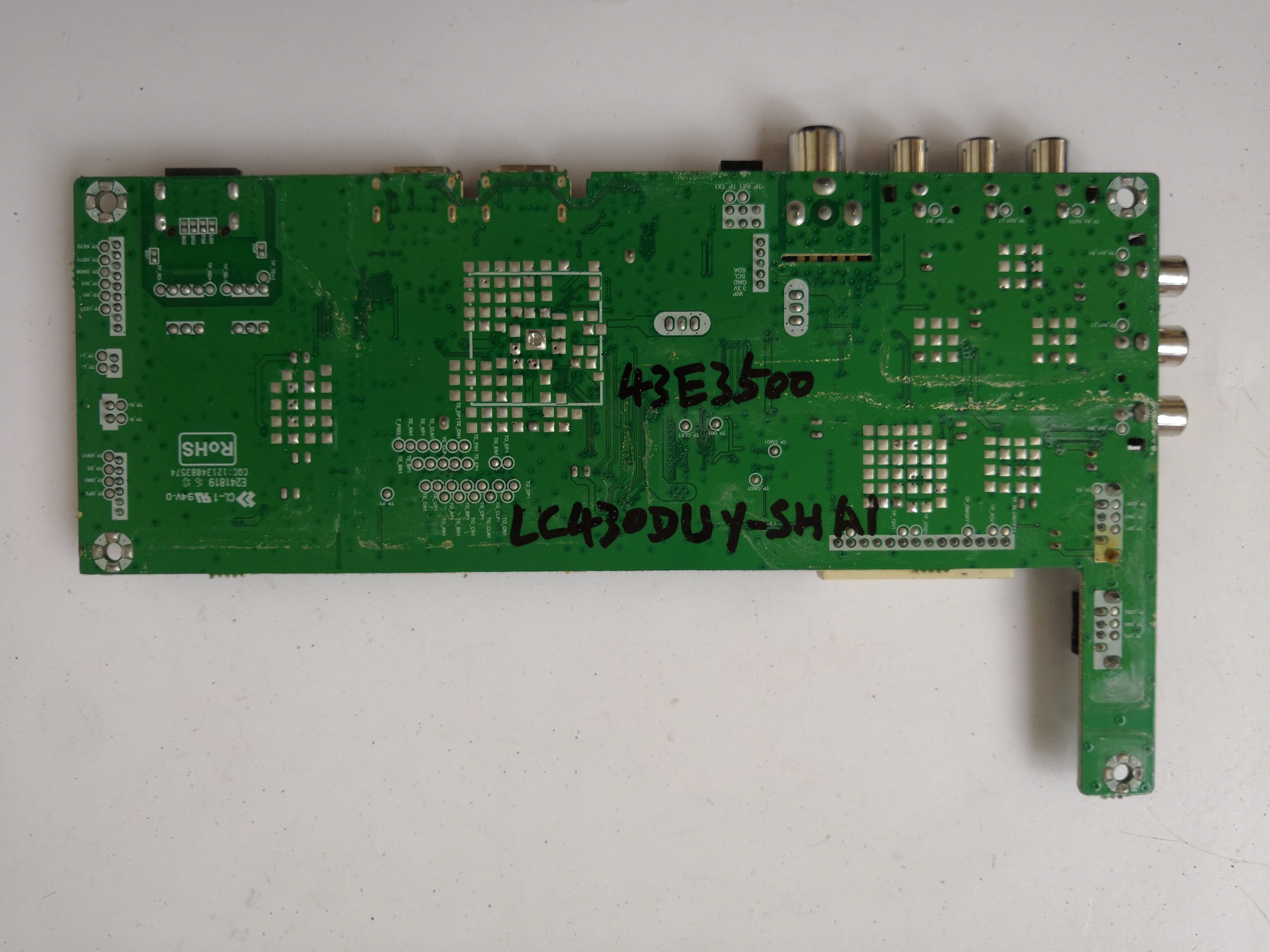 skyworth 43e3500 main board 5800-a9r200-0p50 screen rdl430fyld0-000 lc430duy-sh