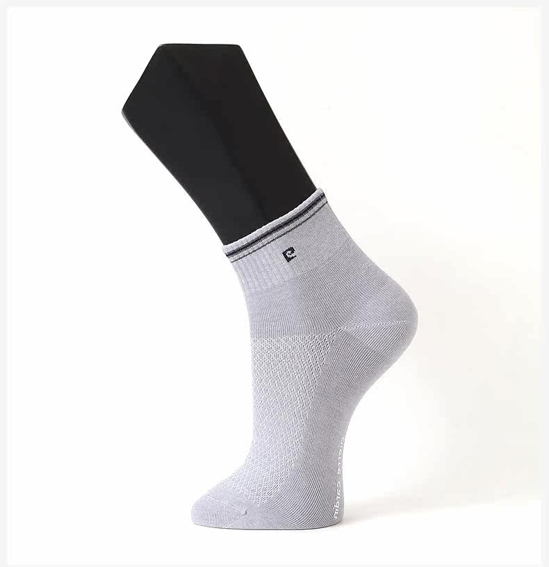 皮尔卡丹男袜子弹力夏季薄款网眼透气短筒休闲运动袜排汗防臭8417