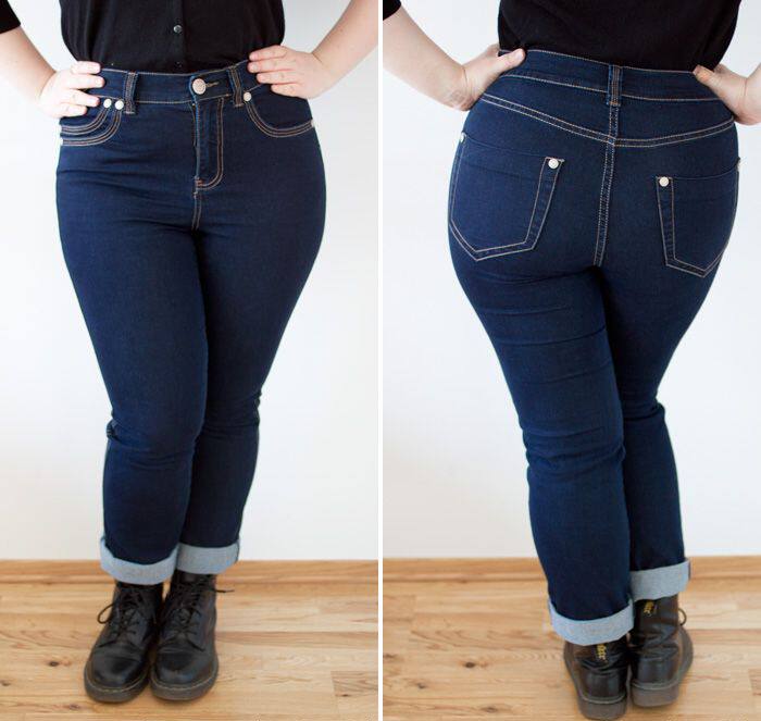 谁说胯宽不能穿裤子,胖mm这样能显瘦!