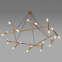 Nordic minimalist personality creative chandelier postmodern American minimalist retro decoration ring clothing store clubhouse chandelier