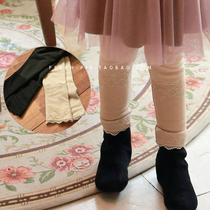 Clear bin spot {Peach pie} South Korean childrens clothing 2020 Winter girl lace side 100 lap up for underpants 334