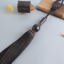 Knighthood New products Chinese Ford Purple Sandalwood Solid Wood Long Stream Suo Hanging Ears Light Lavish Hand-woven Curtains Hanging Ball Strap