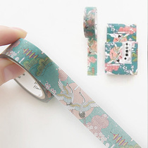 And paper adhesive tape whole roll retro color Decorative Label Diary children album paper hand ripping diy