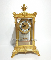 Watch brass machinery 4 Ming bell imitation Forbidden City Golden Seat Clock Eurostyle Home Pendulum Clock Self-Singing Bell Retro Fireplace Bell