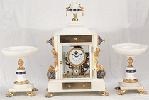 Watch Natural Marble Pressure Bell Fruit Pan Mechanical Seat Bell Classical Old Antique Fireplace Bell Eurostyle