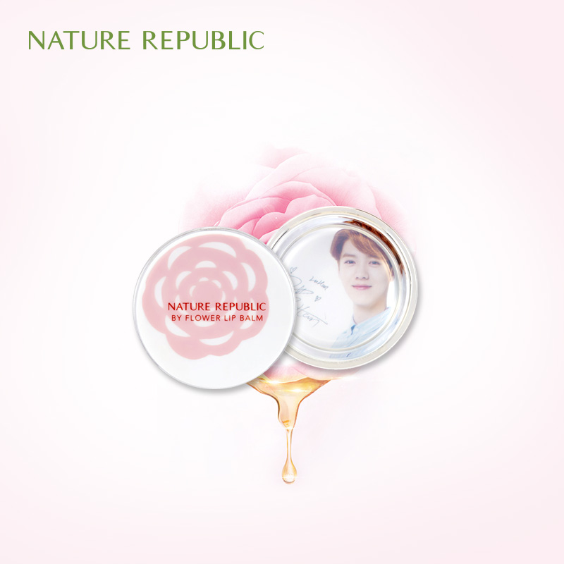 Nature Republic 自然乐园EXO鲜花润唇膏玫瑰味产品展示图2