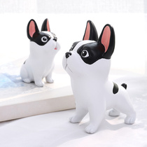 Cartoon Bulldog car ornaments creative home decorations living room wine cabinet decoration cute puppy gift furnishings