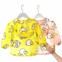 Baby eating clothes waterproof anti-dirty spring spring autumn and winter thin quick-drying childrens rice pockets baby bibs