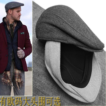 European beret men and women fashion big head cap cap wool autumn winter painter hat baseball cap fashion hat