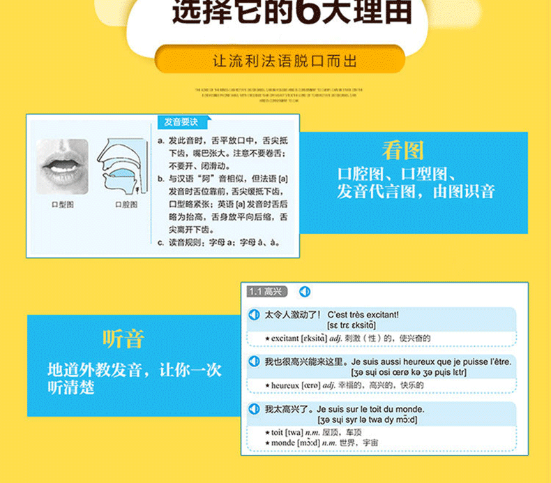 法语发音入门王 法语自学入门教材 音标\/口语\/词