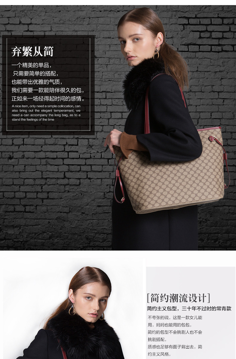 burberry格子托特包 oimei格子女包單肩包女大包休閑包包手提包挎包女韓版簡約托特包 burberry格子