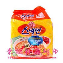 South Korea Imports tumbler Snack Noodles Yellow Bag Instant Noodles DELICIOUS PULL NOODLES 108g * 5 packs