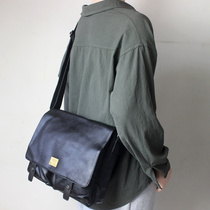 Tide tag bag bag bag bag Han version of the leather texture single shoulder bag mens backpack large bag leisure travel bag