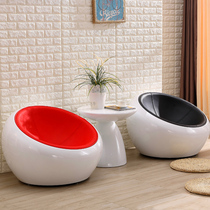 Simple modern hall hemispherical round sofa Qiaodan reception table and chair single seat FRP paint beauty salon personality