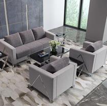 Nordic office fabric sofa Clothing store Simple modern meeting hotel small apartment shop face-to-face 4s combination