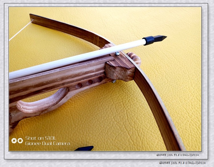 户外手工实木木质弩玩具摆件送礼诸葛连射击竞技比赛玩具木箭枪弩