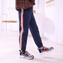 Girls sports pants autumn winter clothes 2021 new large Children foreign style casual pants wear thick trousers autumn