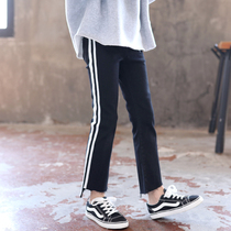 Girls Bell Pants 2021 Spring and Autumn New Western Style Chinese Children Fashion Jeans Micro-elastic Korean version of Micro Lama Pants
