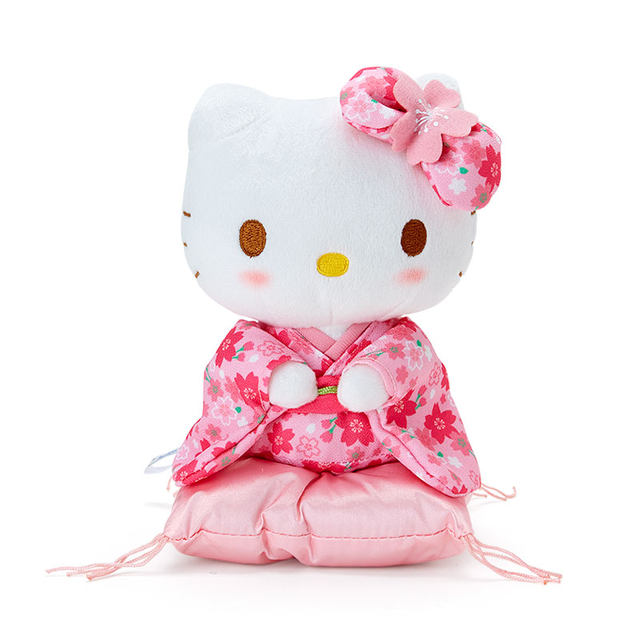 ຍີ່ປຸ່ນຊື້ sanrio ຂອງແທ້ hellokitty cherry blossom kimono Hello Kitty kt cat plush doll doll